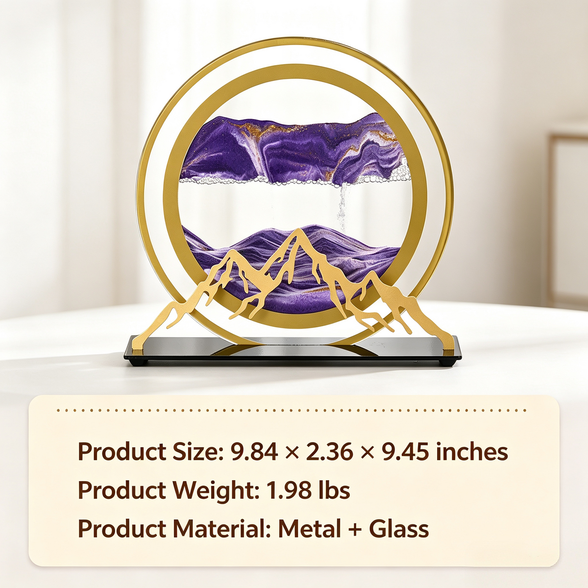 Vivflo Amethyst Dusk Moving Sand Art