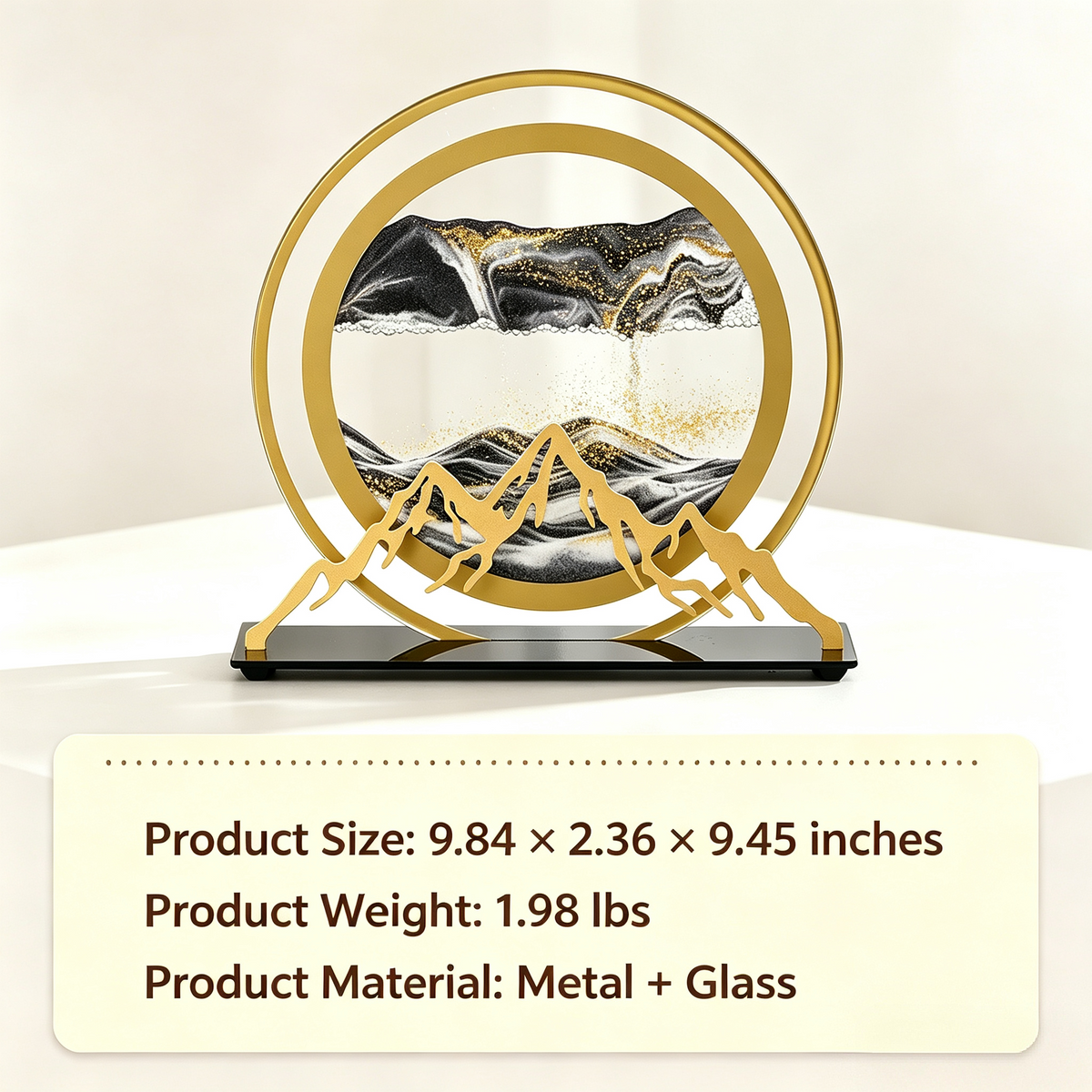 Vivflo Obsidian Peak Moving Sand Art